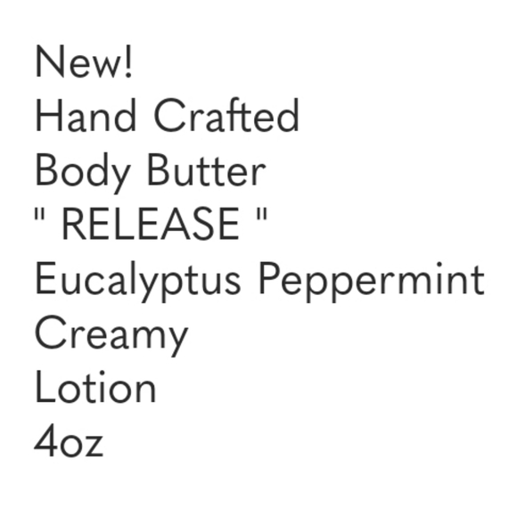 LIMITED SUPPLY" Release " Creamy Body Butter Lotion 4oz Peppermint Eucalyptus - Picture 2 of 4